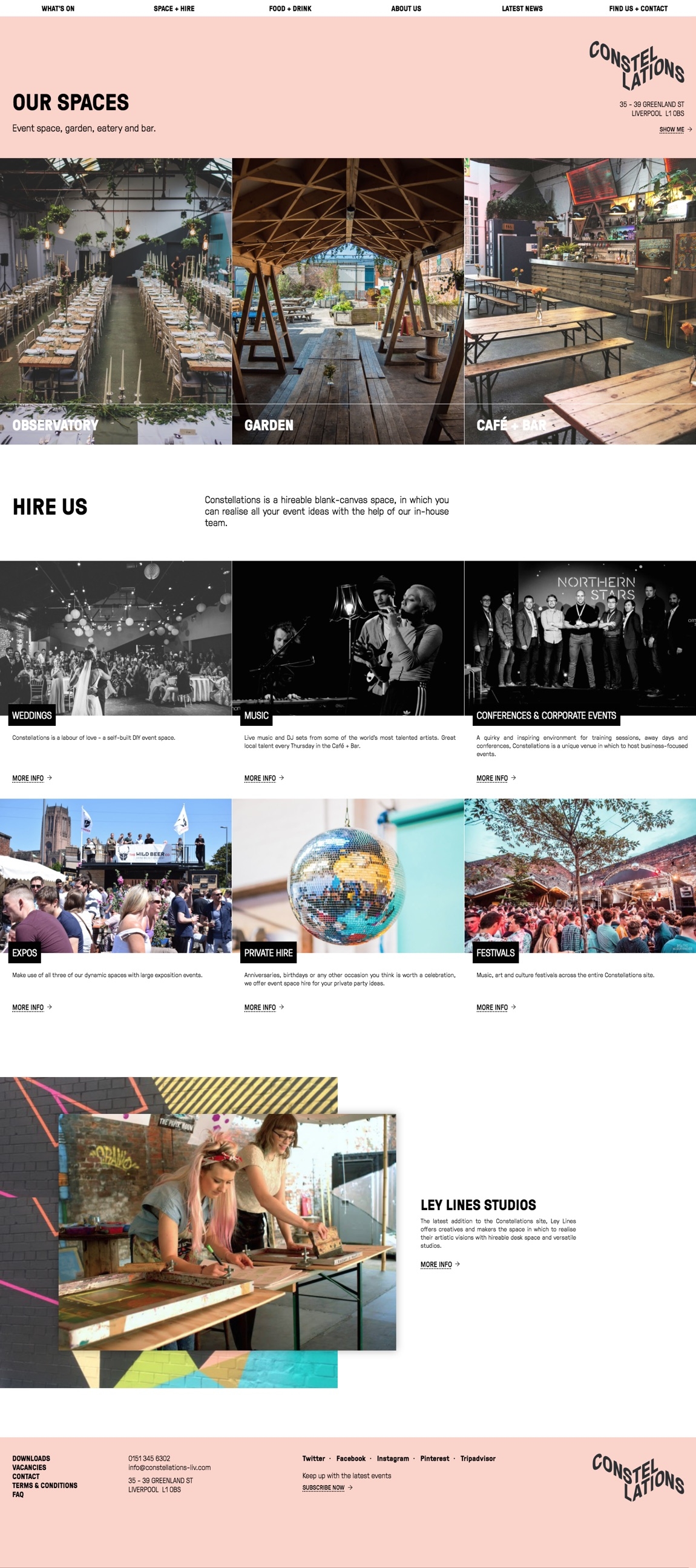 Constellations Spaces page